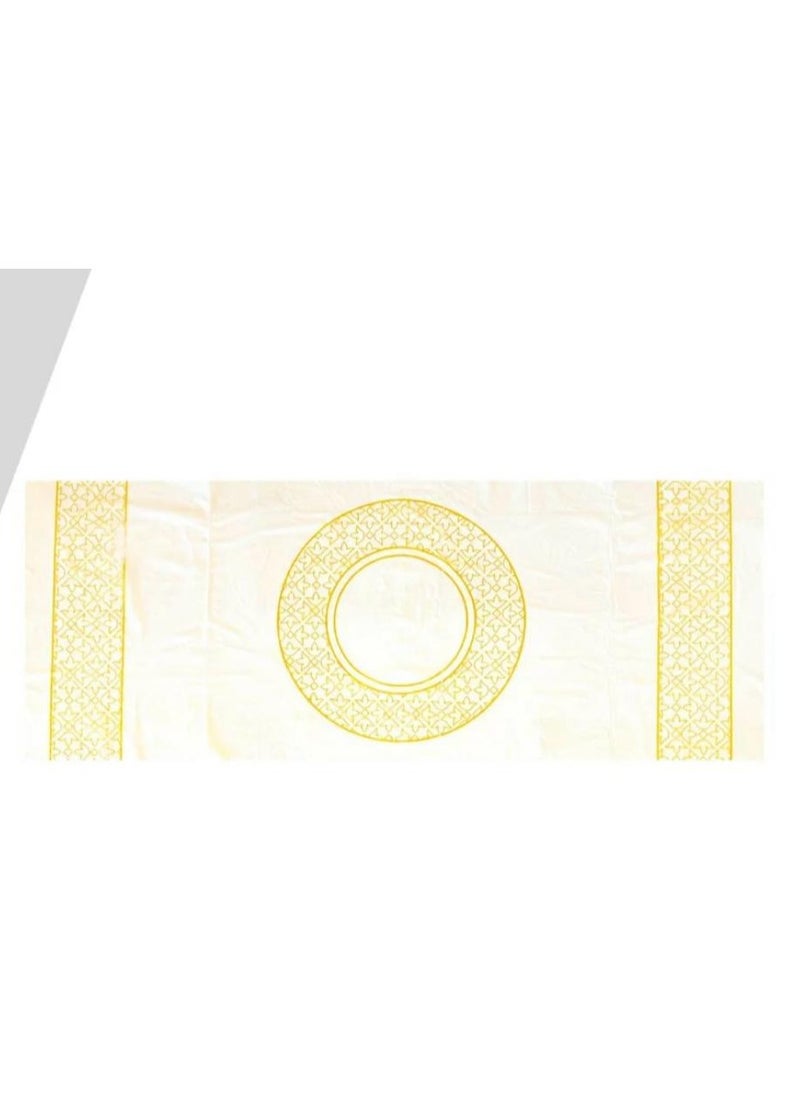 ECO Plastic - sufra printed table sheet rolls 10KG gold color, Daily Table Cover Roll,  Size 100x120cm - Image 1