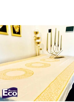 ECO Plastic sufra printed table sheet rolls 10KG gold color, Daily Table Cover Roll,  Size 100x120cm  - Image 2