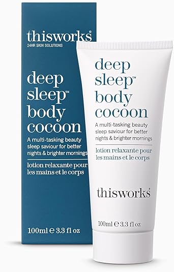 This Works Deep Sleep Body Cocoon 100 ml Body Lotion with Soothing Shea Butter to Support Dry Skin Nourishing Body Moisturiser Infused with Lavender and Camomile Essential Oils for Restful Sleep - Image 1