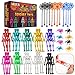 Labeol 58PCS Halloween Party Favors Stretchy Toys Halloween Treats Skeleton Spider Spiderweb for Kids Boys Girls Assorted Color Squishy Toys for Happy Halloween Goody Bag Fillers Treats Non Candy Gifts - Image 3
