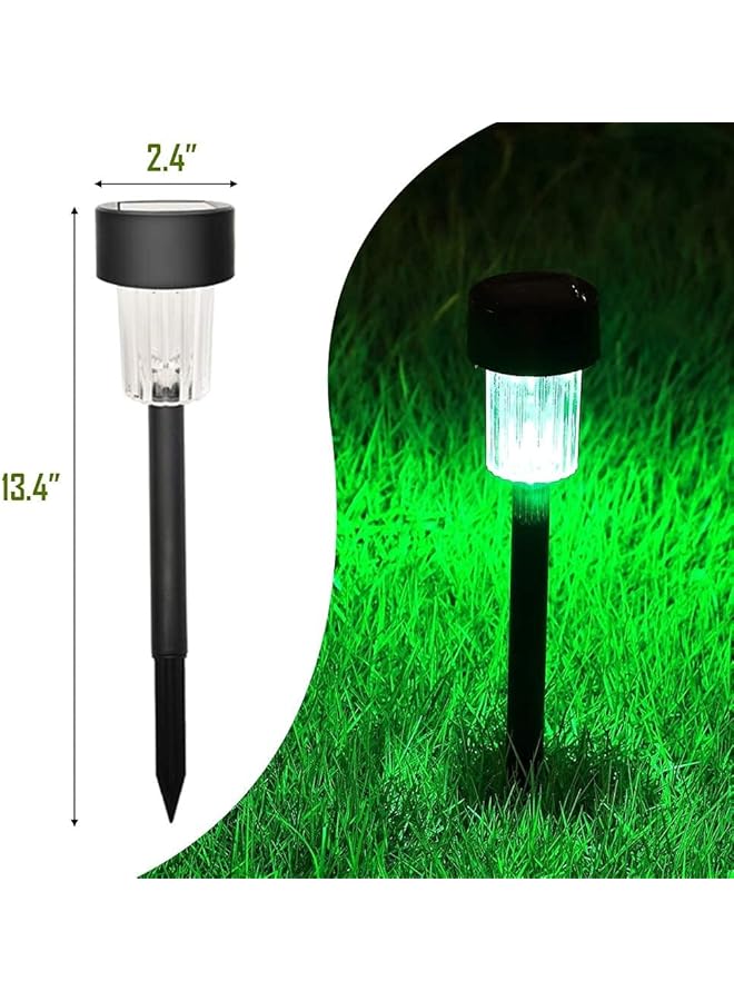 12 قطعة من مصابيح الممر الشمسية تعمل بالطاقة الشمسية، مصابيح خارجية تتغير ألوانها تلقائيًا، مصابيح المناظر الطبيعية الشمسية للحديقة والفناء والممر والشرفة والممر والحديقة، ألوان متغيرة RGB - Image 3