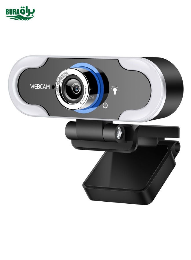 BURAQ C13 1080P High-Definition Touch 3-level Brightness Web Camera Fill Light Camera Live Webcast Webcam with Tripod - Image 3