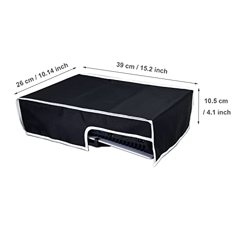 EMiEN Horizontal Dust Cover For PS5 Console. EMiEN Oxford Fabric Anti-Scratch Waterproof Dust Guard With Back Cable Port For SONY Playstation 5 Console Digital & Disk Version - Image 5