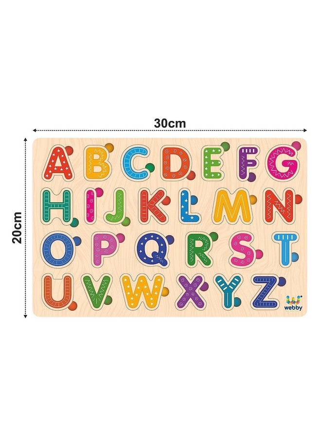 Webby Wooden Educational Colorful Alphabets, Counting Numbers and Shapes Puzzle for Preschool Kids - Set of 3 - Image 4