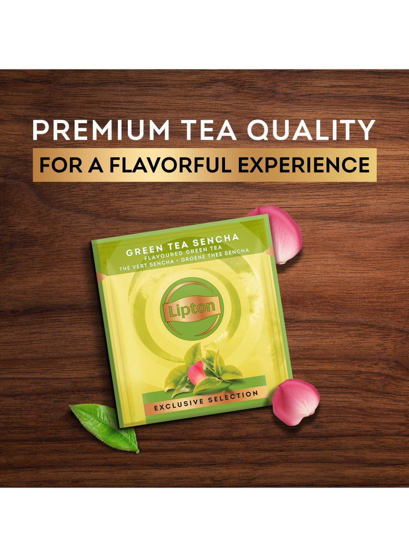 Lipton Exclusive Selection Green Tea Sencha, 25 Pyramid Tea Bags 25 Teabags (45g) - Image 4