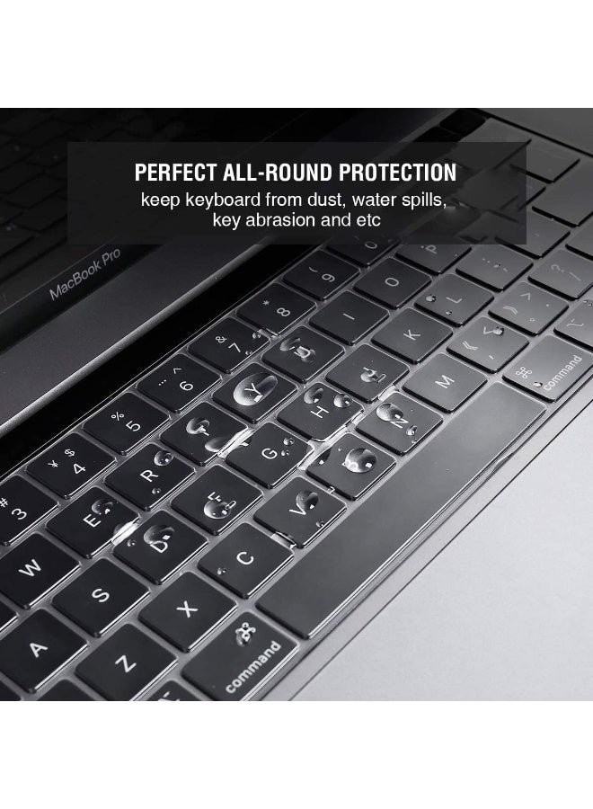Premium Keyboard Cover for MacBook Pro 13 inch M2 2023 2022, 2021 2020 M1 A2338 A2289 A2251 Ultra Thin US Keyboard Protector for MacBook Pro 13 with Touch Bar,Clear - Image 4