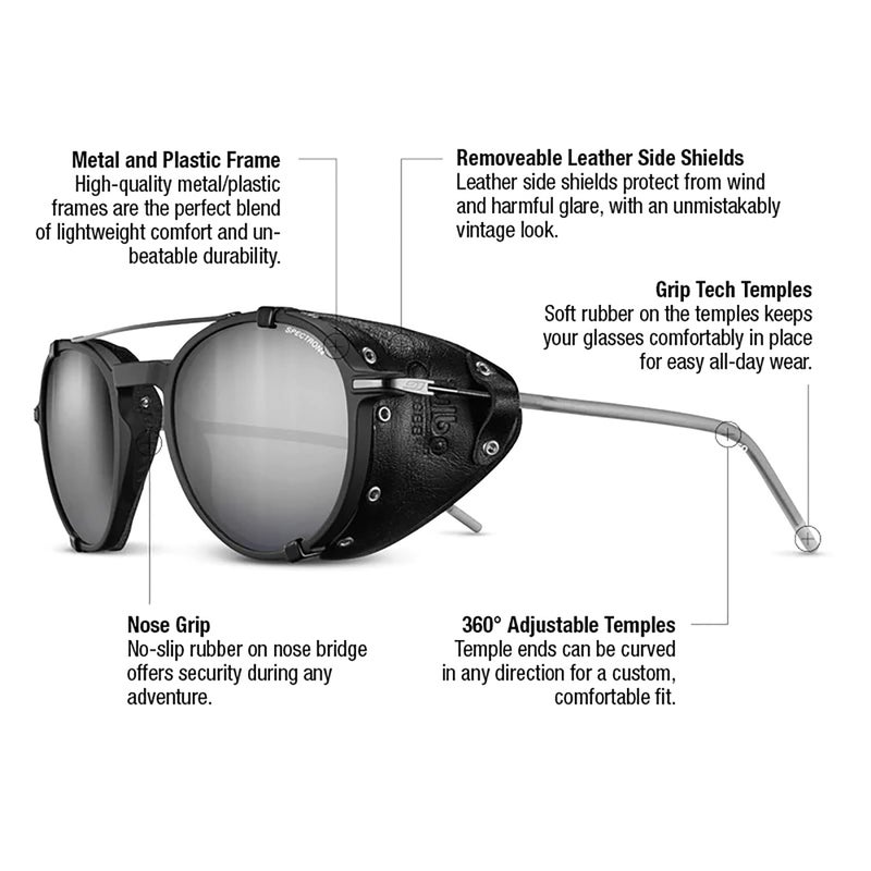 Julbo نظارات شمسية جيلبو ليغاسي للجبال، إطار أسود/أحمر شفاف - عدسة بني REACTIV 2-4 قطبية - Image 2