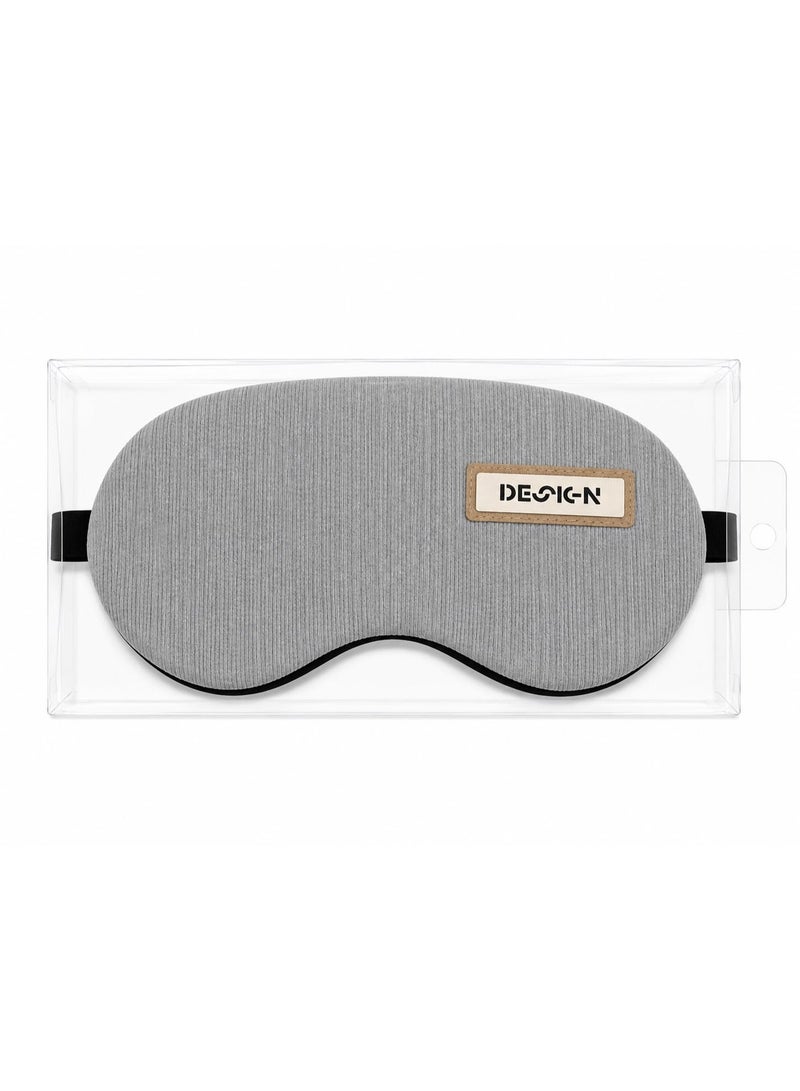 Featherland Soft Sleep Eye Mask for Men & Women, Light Blocking Travel Sleeping Mask, Comfortable Adjustable Eye Cover for Home, Flight, Camping & Meditation, Grey - Image 2