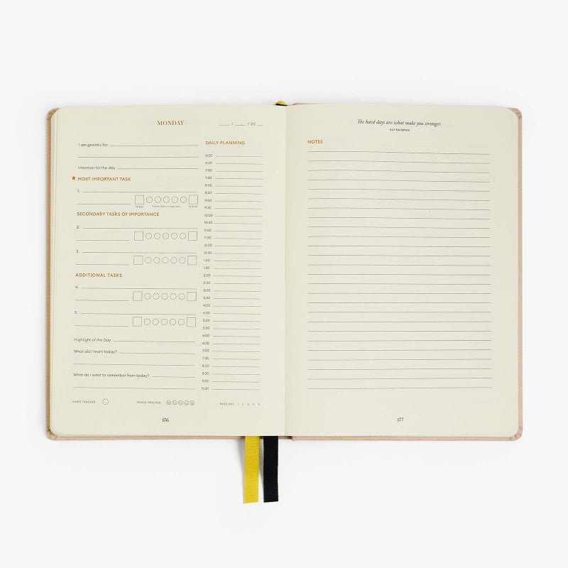 Intelligent Change تغيير ذكي - مخطط الإنتاجية لمدة 3 أشهر، أدوات الإنتاجية لإدارة الوقت والوعي الذاتي، قائمة المهام اليومية، مخطط ربع سنوي غير مؤرخ، بيج (بيج) - Image 5