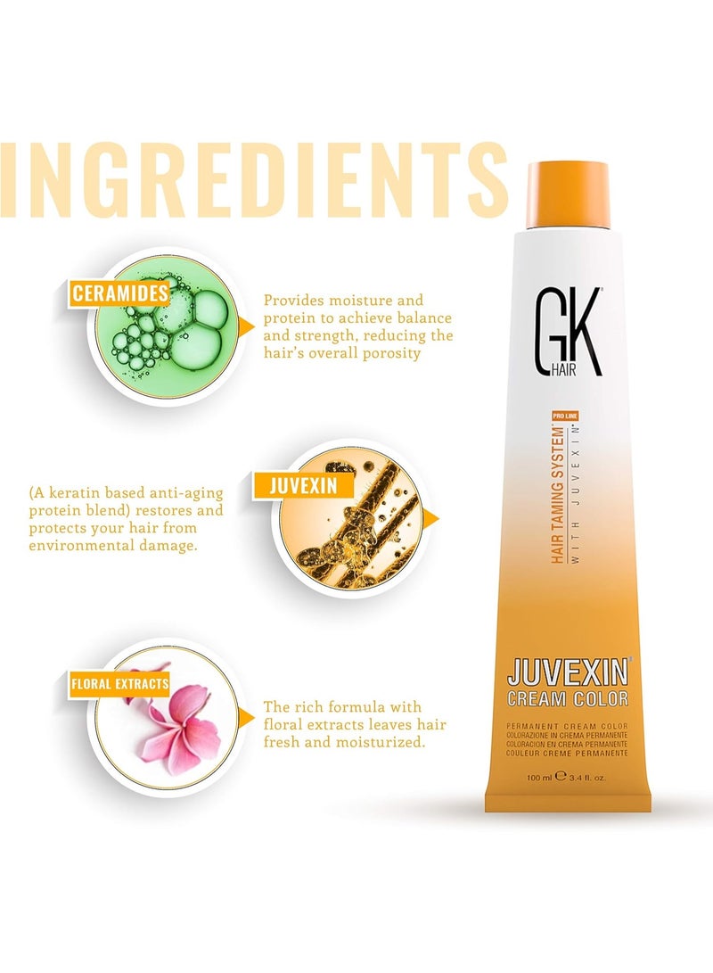 GK Hair Hair Dye Shade 6.11 Dark Ash Blonde Intense - Image 3