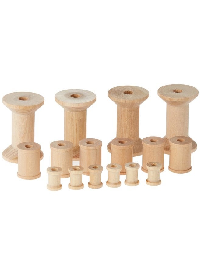 Products Wooden Spools For Arts And Crafts – Splinter Free – Assorted Sizes, 72 Pieces