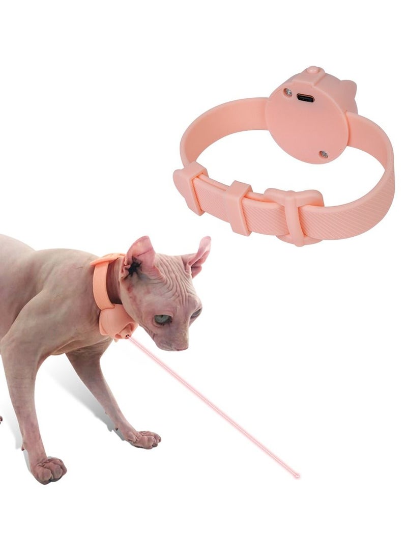 Generic - Wearable Automatic Cat Toys with LED Lights, USB Charging Electronic Training Collars, Amusing Cat Collar, Pet Training Chaser Interactive Toy - Image 1