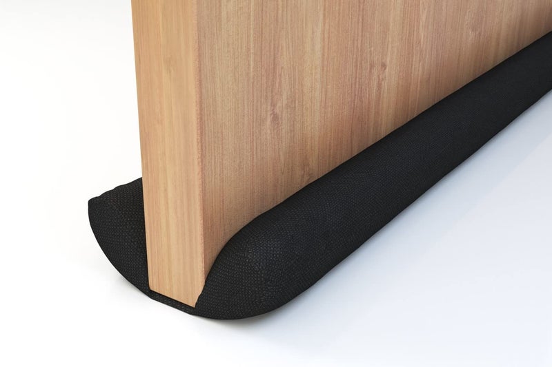 Door Draft Excluder Black Draft Excluder for Doors Adjustable Double Sided Door Noise Blocker 37 Inches Breeze Blocker Thicker Door Draft Black1