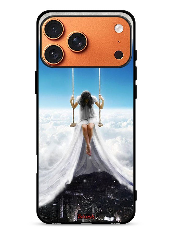 Tolwak Apple iPhone 17 Pro Max Protective Case Cover Moon Clouds Town Art - Image 1