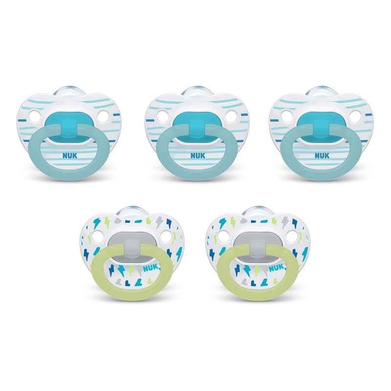 NUK Orthodontic Pacifiers, 6-18 Months, 5-Pack - Image 1