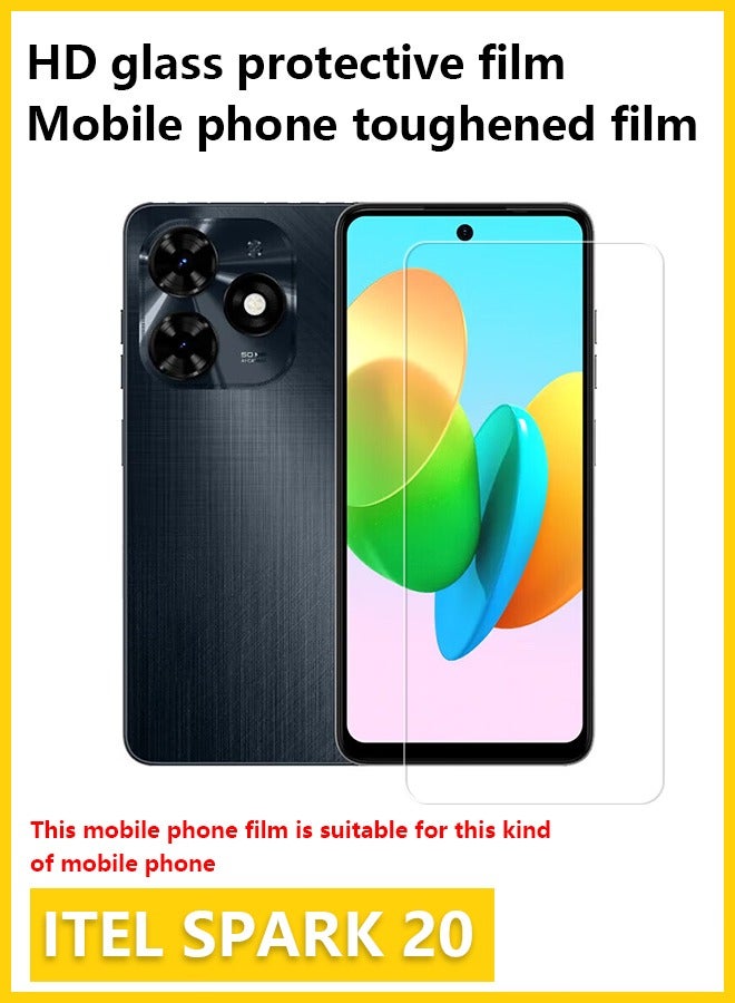 Occuwzz Tecno Spark20 Tempered Film HD Protective Mobile Phone Film to Prevent Screen Burst and Anti-fingerprint HD Mobile Phone Film to Protect the Mobile Phone Screen  - Image 1