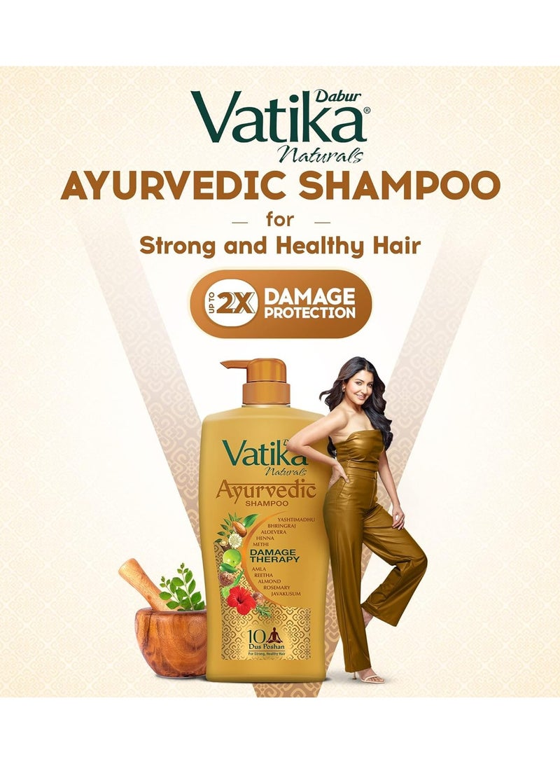 فاتيكا شامبو الأيورفيدا - 1 لتر | علاج الضرر | بقوة 10 مكونات لحل 10 شعر problems| لا بارابين | لجميع أنواع الشعر - Image 2