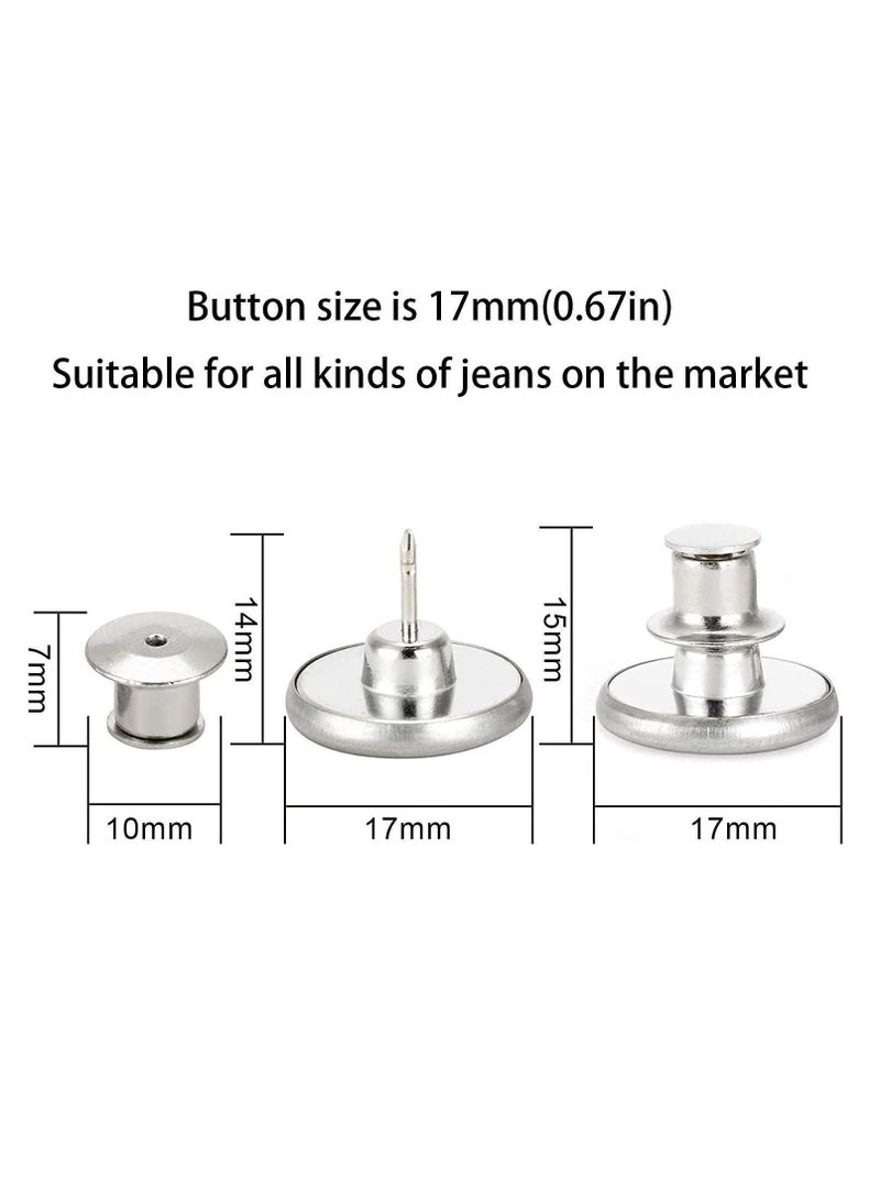 Y&D Perfect Fit Instant Button, Buttons, Jean Replacement Buttons Removable Button No Sew to Extend or Reduce an Inch Any Pants Waist in Seconds, 6PCS  - Image 2
