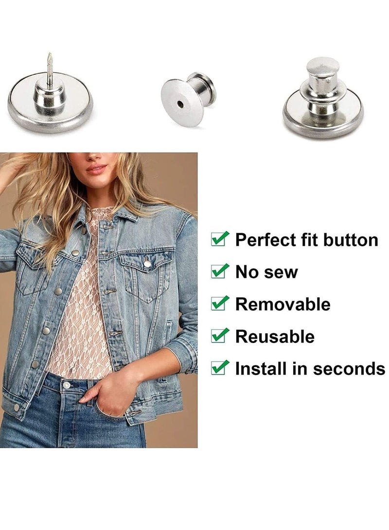 Y&D Perfect Fit Instant Button, Buttons, Jean Replacement Buttons Removable Button No Sew to Extend or Reduce an Inch Any Pants Waist in Seconds, 6PCS  - Image 3