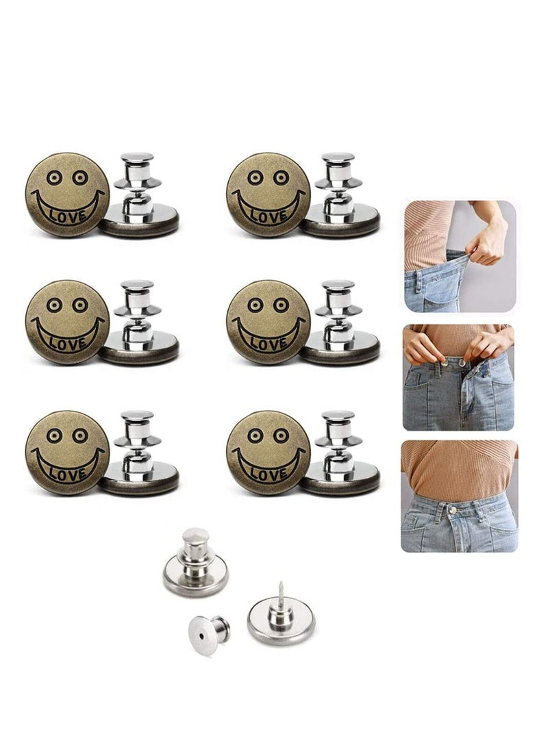 Y&D Perfect Fit Instant Button, Buttons, Jean Replacement Buttons Removable Button No Sew to Extend or Reduce an Inch Any Pants Waist in Seconds, 6PCS  - Image 1