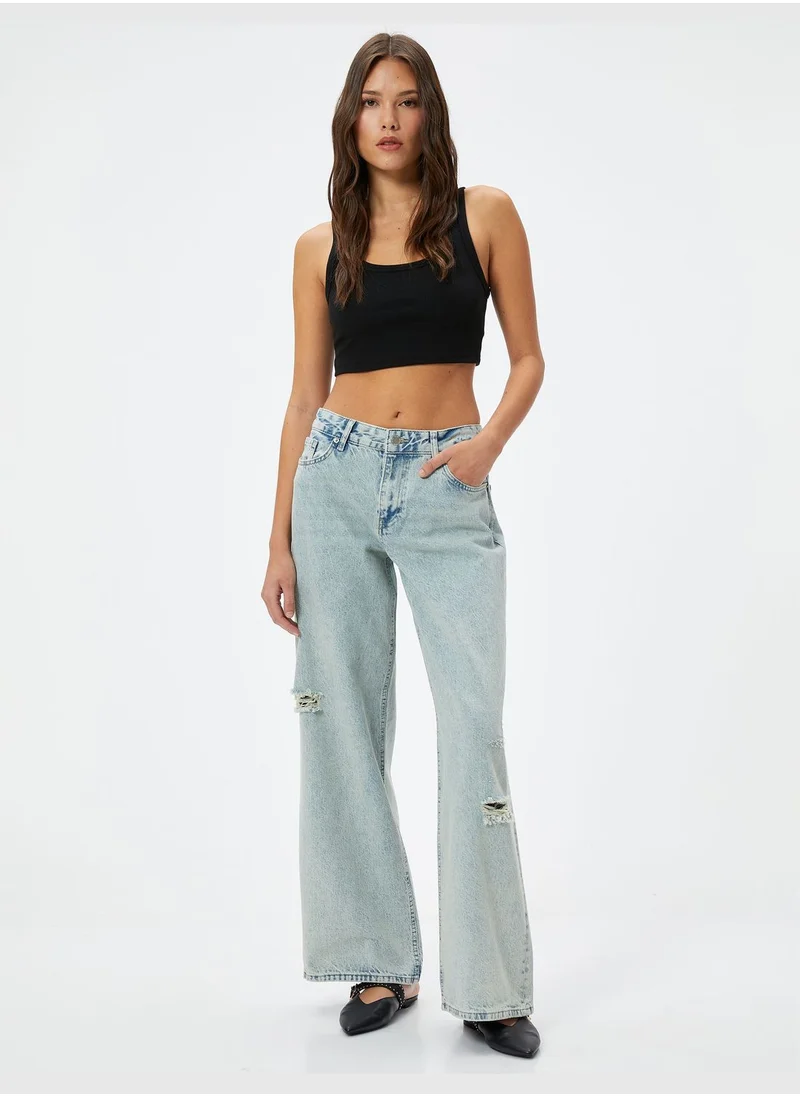 كوتون Loose Straight Jeans