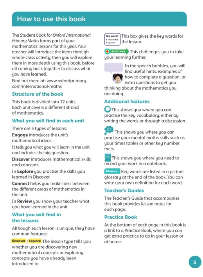 Oxford International Primary Series - Maths Science Geography Computing History Social Studies-_Primary_Maths_2ED_Level  1_Students_Book - Image 4