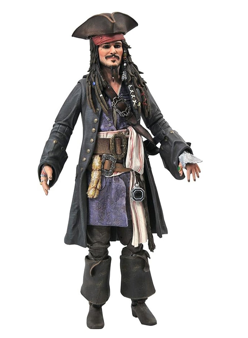 Pirates of The Caribbean Dead Men Tell No Tales Jack Sparrow Action Figure Toy, Desktop Ornaments Collectibles  - Image 1