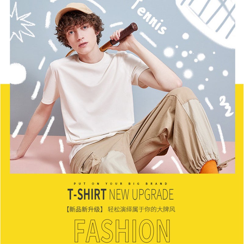 Spring Tiktok Same New Style Men'S And Women'S Same Style Fashionable Cotton Large Size Style Round Neck Pullover T-Shirt - Image 3