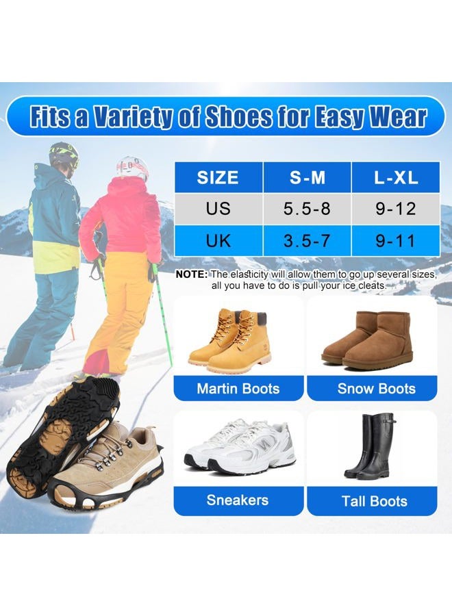 SILANON Spikeless Ice Cleats for Shoes and Boots - Perfect for Transitioning Between Indoor/Outdoor Surfaces,with Straps,L-XL - Image 5