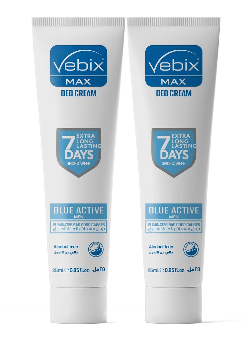 Vebix Max Deo Cream - For Men (Blue Active) - 2 pcs - Image 2