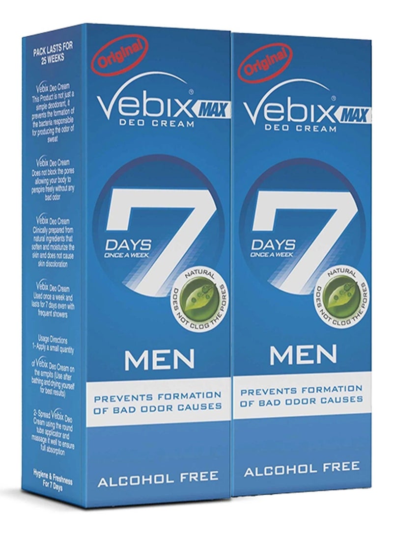 Vebix Max Deo Cream - For Men (Blue Active) - 2 pcs - Image 1