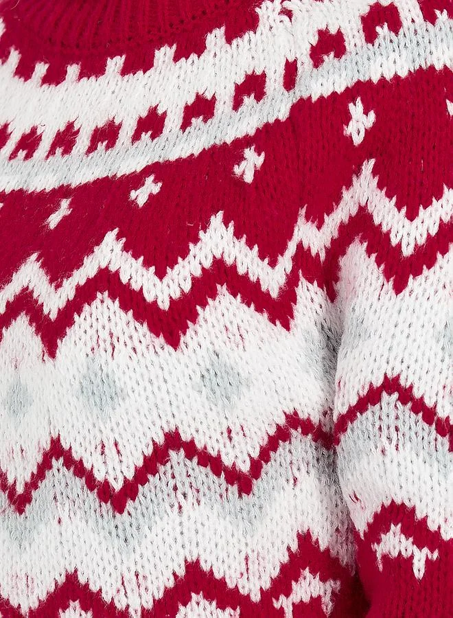 Styli Fair Isle Sweater Dress