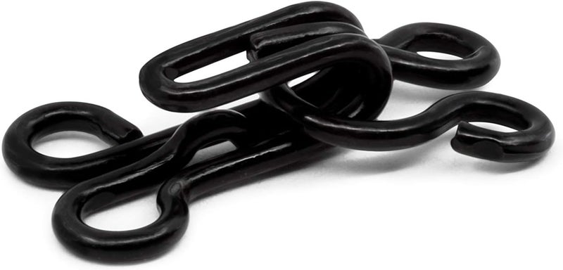 Dritz Hooks & Eyes Fasteners, Size 3, Black - 14 Sets - Image 2