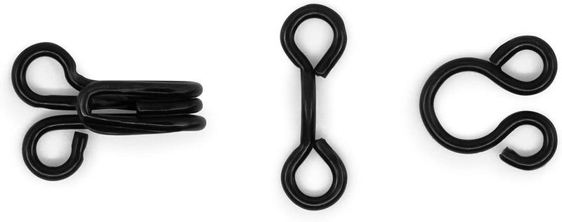 Dritz Hooks & Eyes Fasteners, Size 3, Black - 14 Sets - Image 3