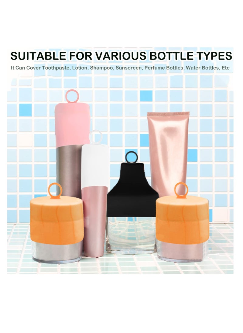 SYOSI - 8 Pack Elastic Sleeves for Leak Proofing Travel, Leak Locks Toiletry Skins Travel Bottles Leak Proof Silicone Sleeve Covers for Travel Container in Luggage Reusable Toiletries Accessory - Image 1