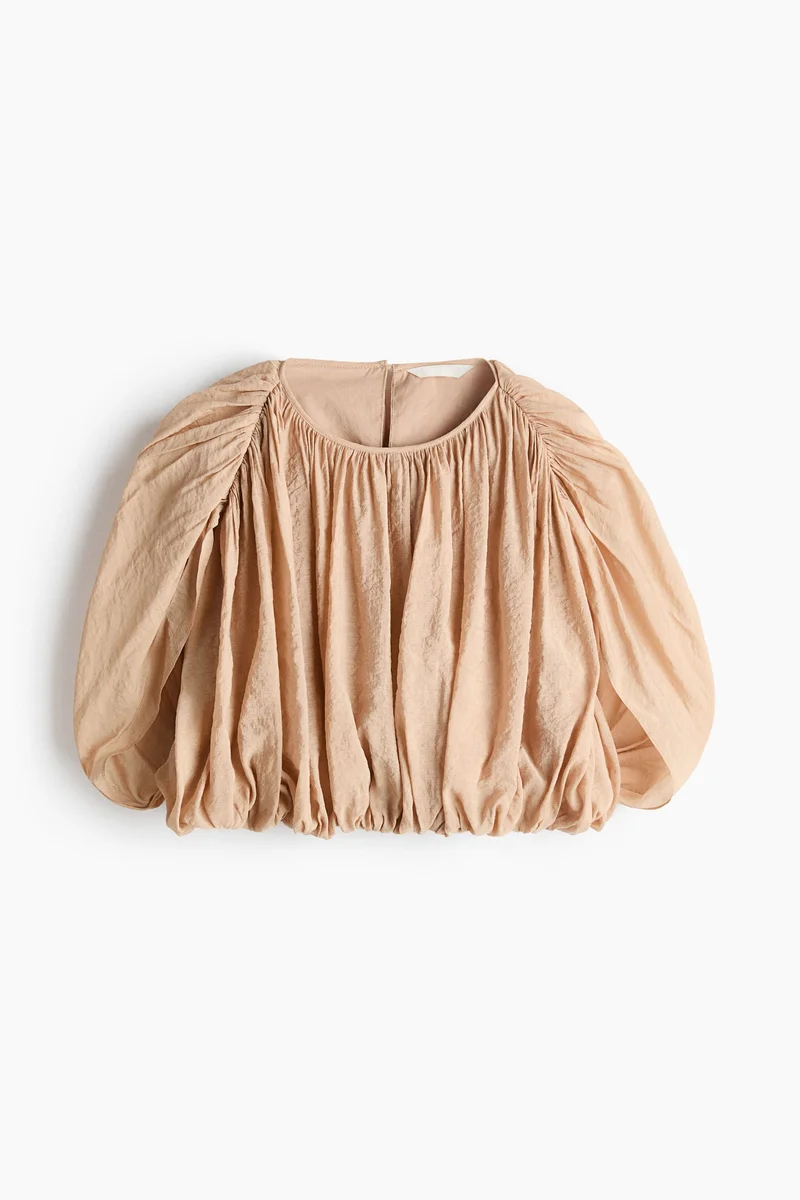 H&M Bubble-hem crêpe top