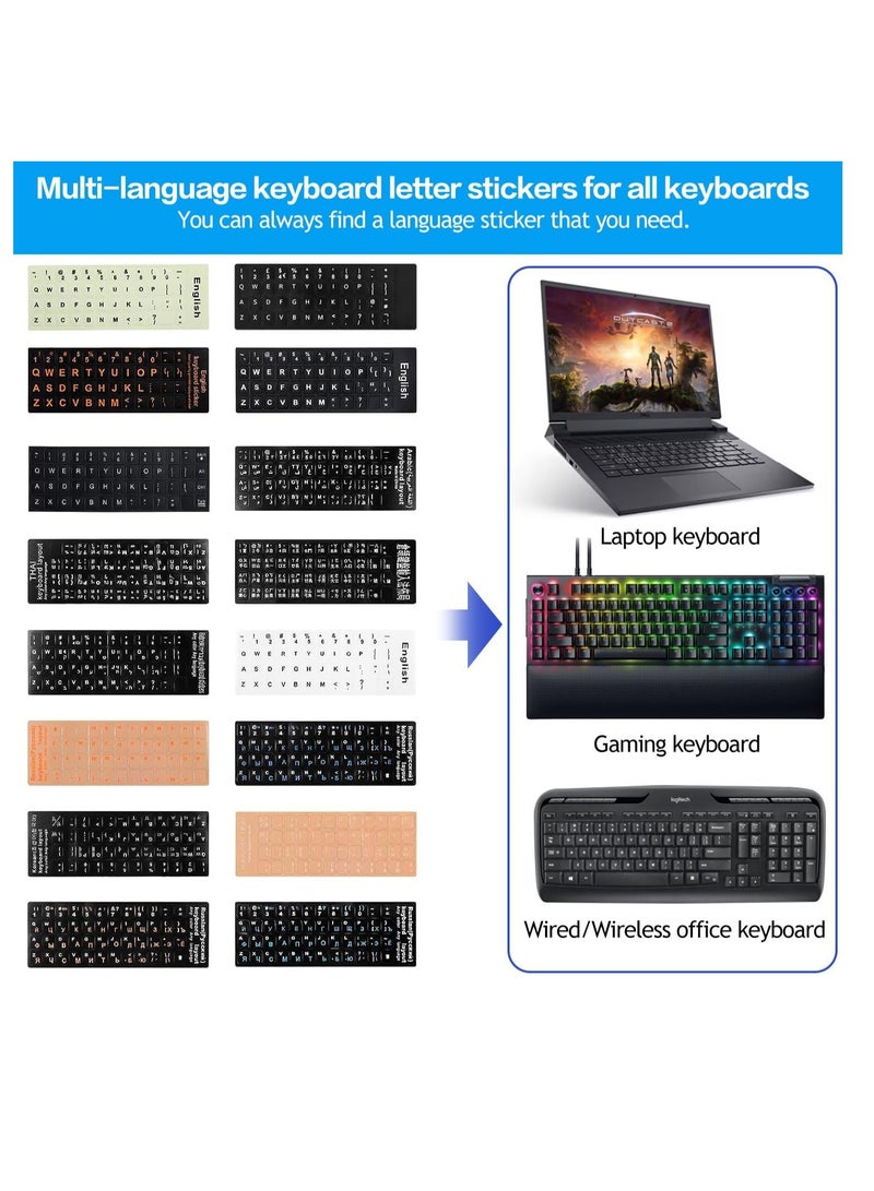 3 pack Russian Keyboard Layout Stickers for PC Laptop (Russian)  - Image 5
