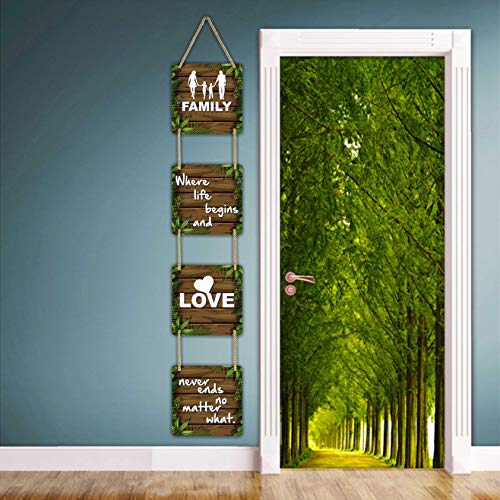 KREEPO Family Welcome Ours Wall Hanging Board Plaque Sign (35 x 5.75 Inch, KR_1) - Image 5