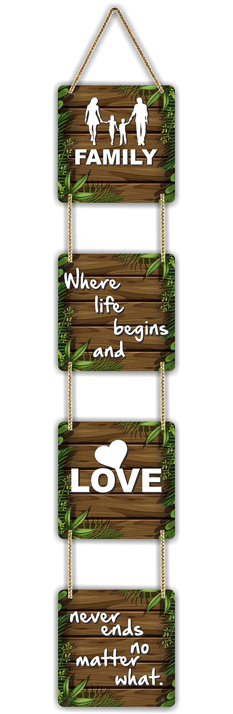 KREEPO Family Welcome Ours Wall Hanging Board Plaque Sign (35 x 5.75 Inch, KR_1) - Image 1