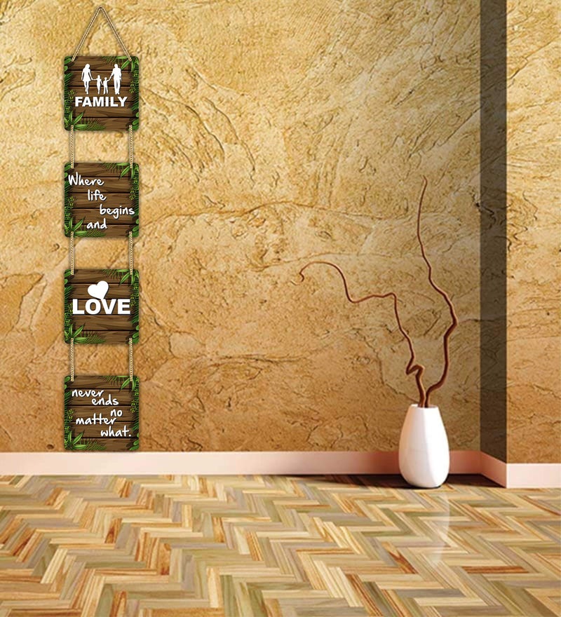 KREEPO Family Welcome Ours Wall Hanging Board Plaque Sign (35 x 5.75 Inch, KR_1) - Image 4