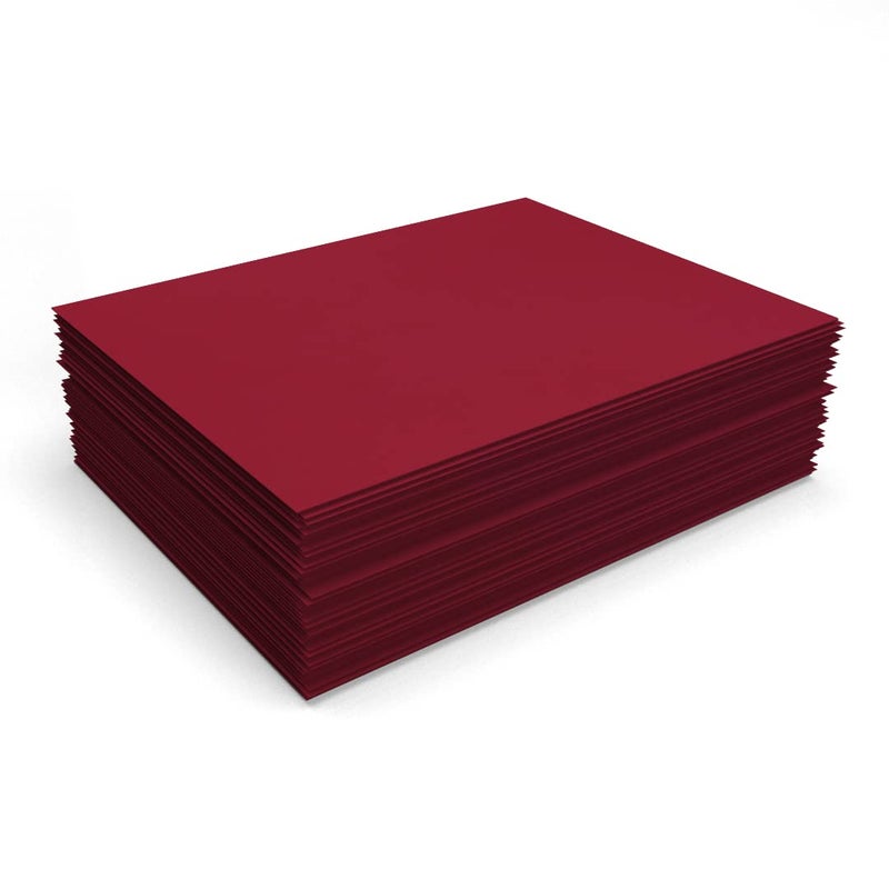 LUXPaper ورق LUX بحجم 8.5" × 11" | حجم خطاب | أحمر غارنيت | 100 رطل. غلاف (183 رطل. نص) | 50 عدد - Image 4