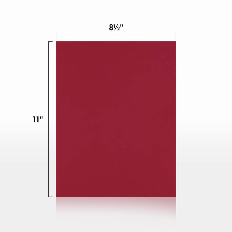LUXPaper ورق LUX بحجم 8.5" × 11" | حجم خطاب | أحمر غارنيت | 100 رطل. غلاف (183 رطل. نص) | 50 عدد - Image 2