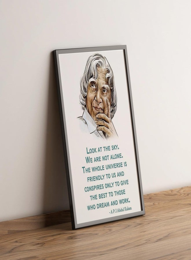 Masstone APJ Abdul Kalam Painting With Quotes in Frame | Wall Art Painting Office (14x20 Inch) | APJ Abdul Kalam Famous Motivational Quotes Framed | Inspirational Quotes for Wall Study Room - Image 3