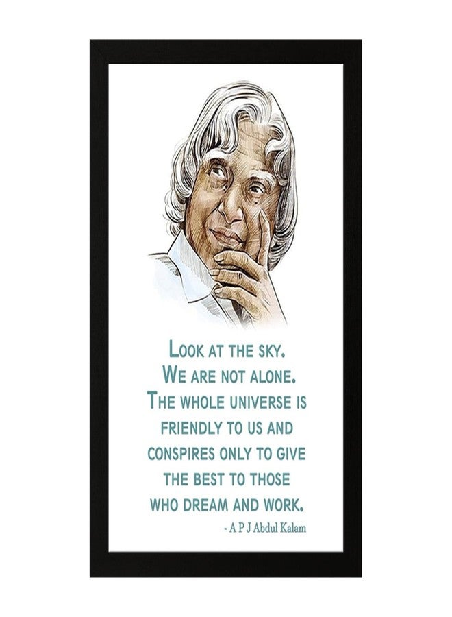 Masstone APJ Abdul Kalam Painting With Quotes in Frame | Wall Art Painting Office (14x20 Inch) | APJ Abdul Kalam Famous Motivational Quotes Framed | Inspirational Quotes for Wall Study Room - Image 1