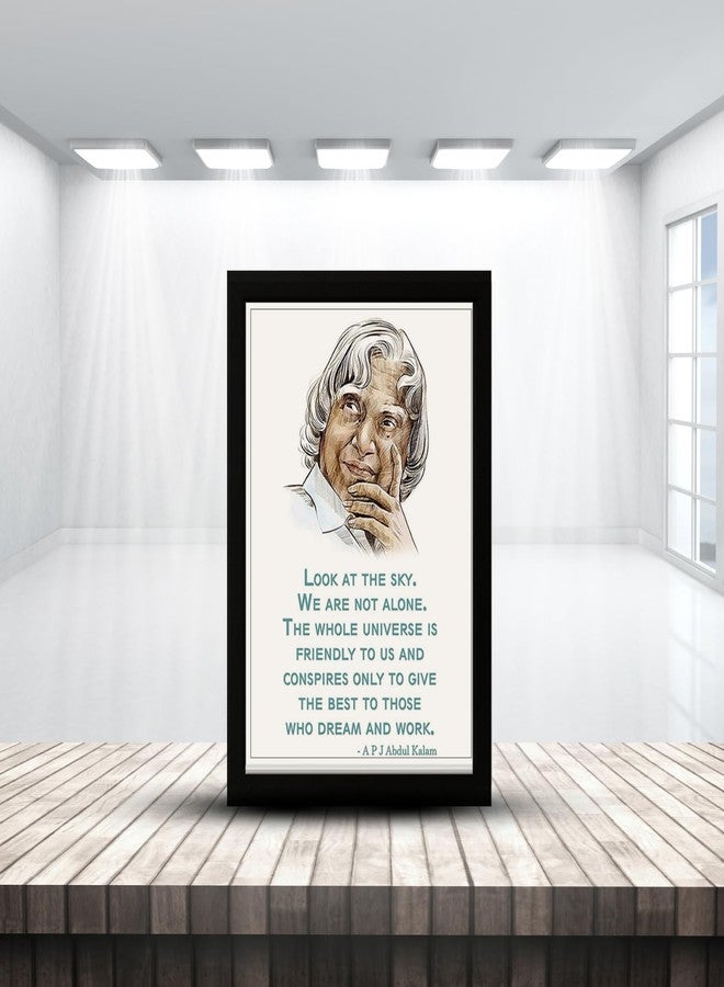 Masstone APJ Abdul Kalam Painting With Quotes in Frame | Wall Art Painting Office (14x20 Inch) | APJ Abdul Kalam Famous Motivational Quotes Framed | Inspirational Quotes for Wall Study Room - Image 4