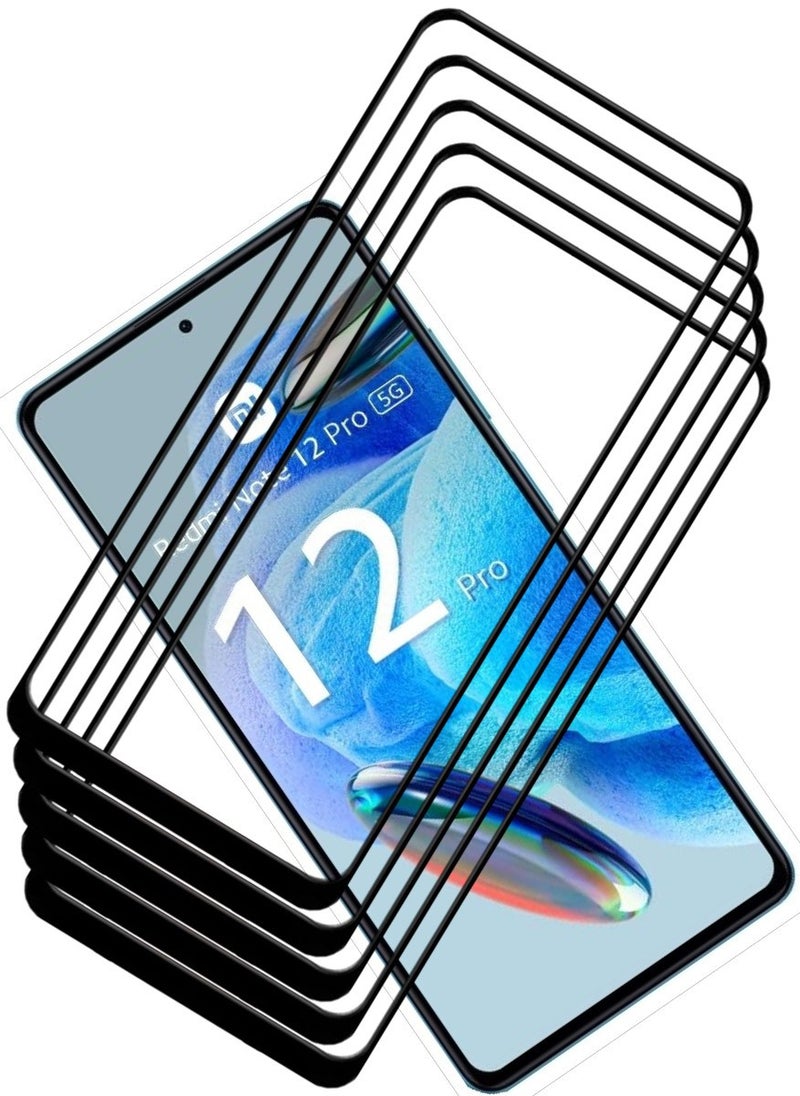 ACLIX 5 Pieces Antistatic ESD Dustproof Premium Quality High Definition Tempered Glass Screen Protector Designed For Xiaomi Redmi Note 12 Pro - Image 1