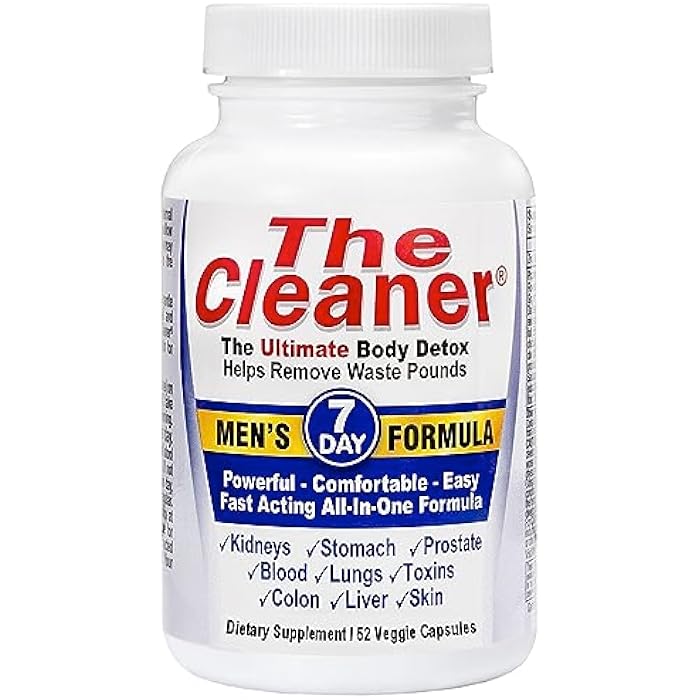 Century Systems The Cleaner Detox, Powerful 7-Day Complete Internal Cleansing Formula for Men, Support Digestive Health, 52 Vegetarian Capsules - Image 1