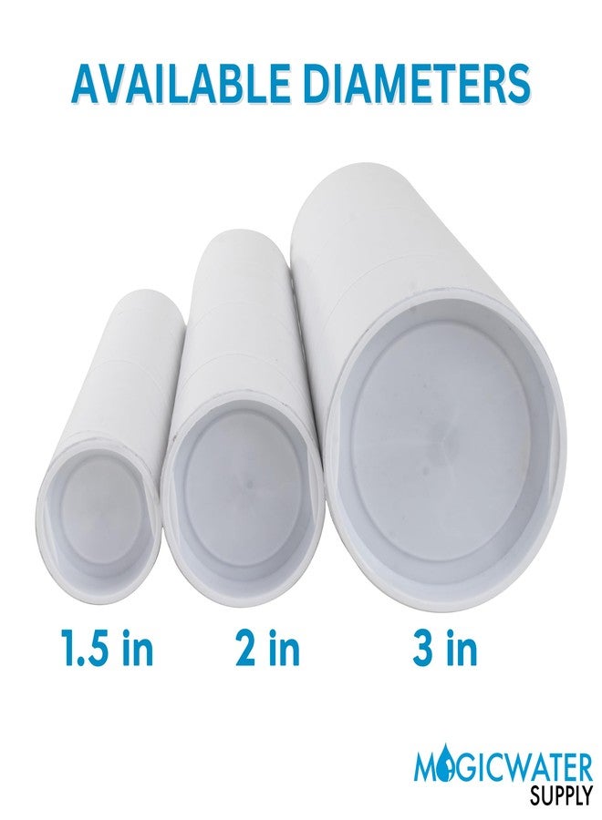 MagicWater Supply Mailing Tube - 1.5 in x 18 in - White - 4 Pack - for Shipping and Storage of Posters, Arts, Crafts, and Documents - Image 3