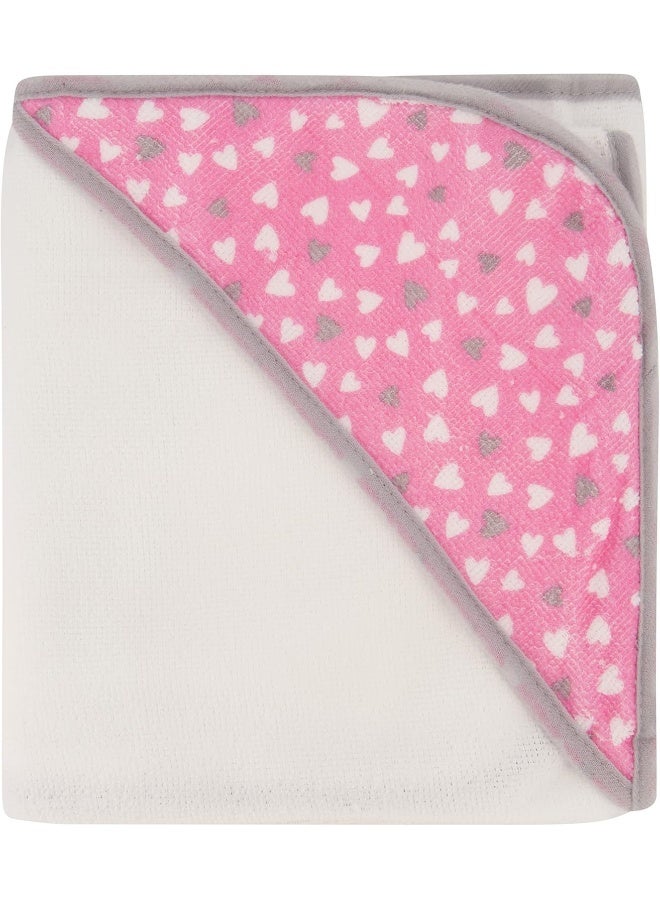 Cudlie Buttons & Stitches Baby Girl 3 Pack Rolled/Carded Hooded Towels in Blooming Elephant Print - Image 5