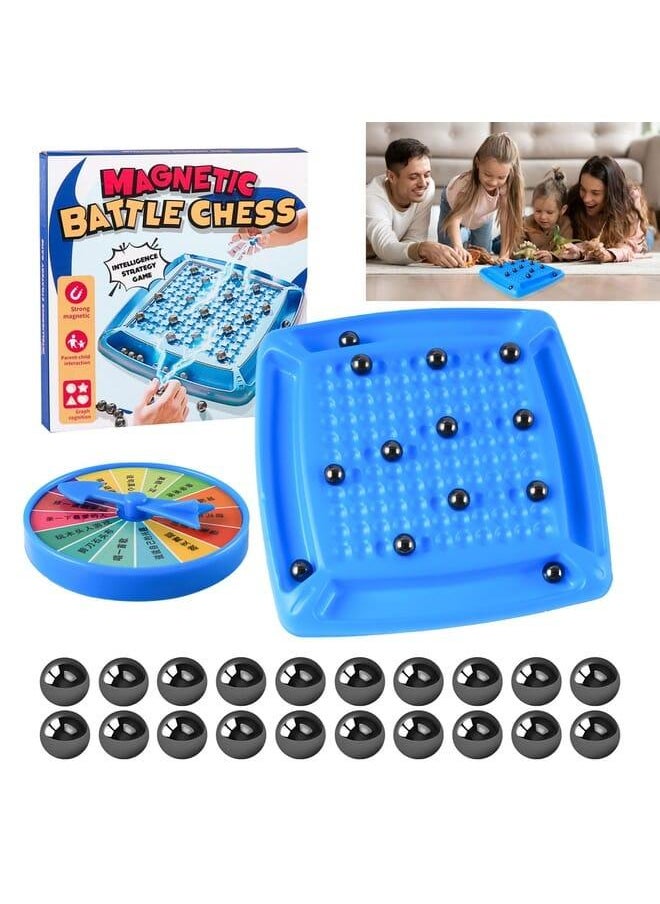 Necdeol Magnetic Chess Game, Magnetic Chess Game, Battle Chess with Magnetic, Travel Chess Magnetic, Puzzle Checkers Game, Portable Chessboard Party for Family Reunion (B)